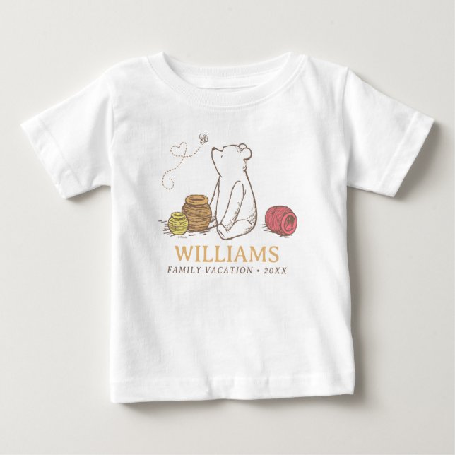 Classic Winnie the Pooh | Family Vacation Baby T-Shirt (Front)