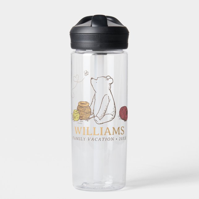 Classic Winnie the Pooh | Family Vacation Water Bottle (Front)