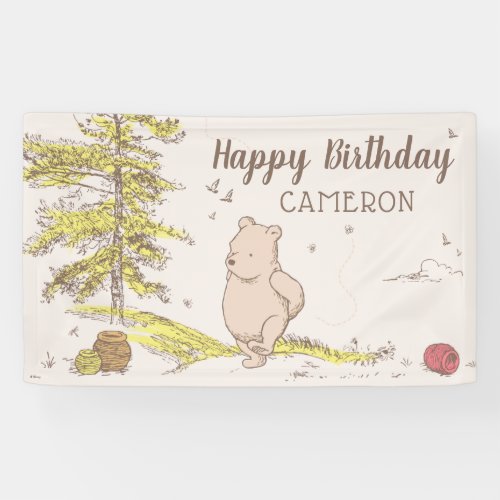 Classic Winnie the Pooh  First Birthday Banner