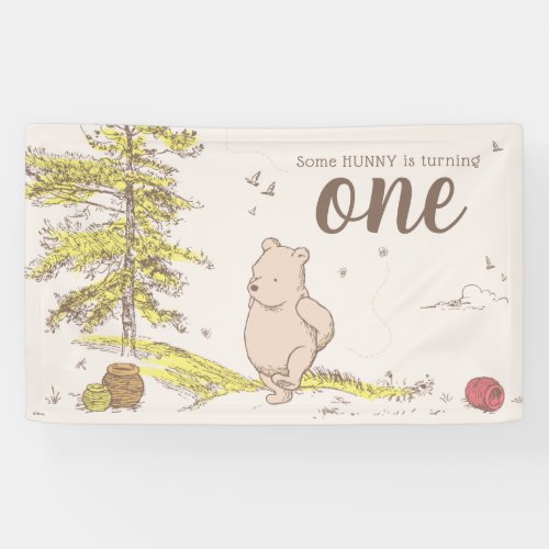 Classic Winnie the Pooh  First Birthday Banner