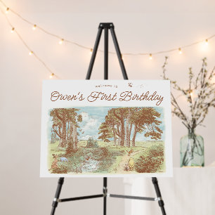 Classic Winnie the Pooh First Birthday Welcome Foam Board