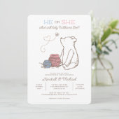 Classic Winnie the Pooh Gender Reveal Baby Shower Invitation (Standing Front)