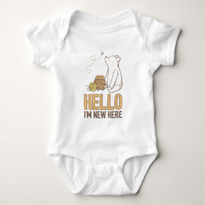 Classic Winnie the Pooh | Hello I'm New Here Baby Bodysuit