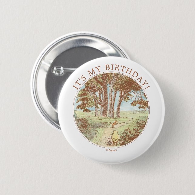 Classic Winnie the Pooh | It's My Birthday Button (Front & Back)