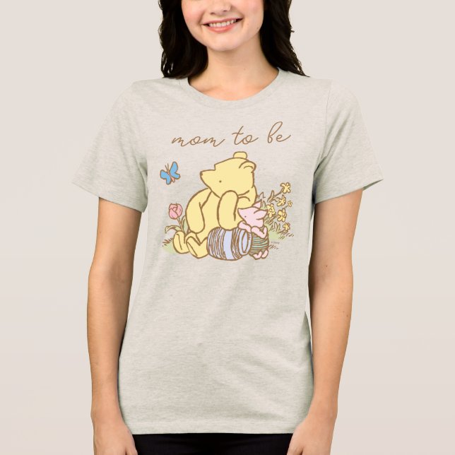 Classic Winnie the Pooh | Mama Bear - New Mom Tri-Blend Shirt (Front)