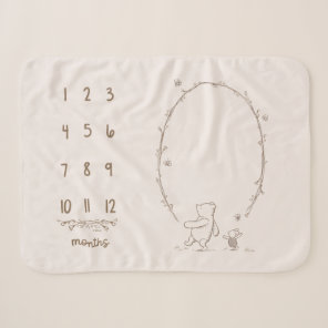 Classic Winnie the Pooh Milestone Sherpa Blanket