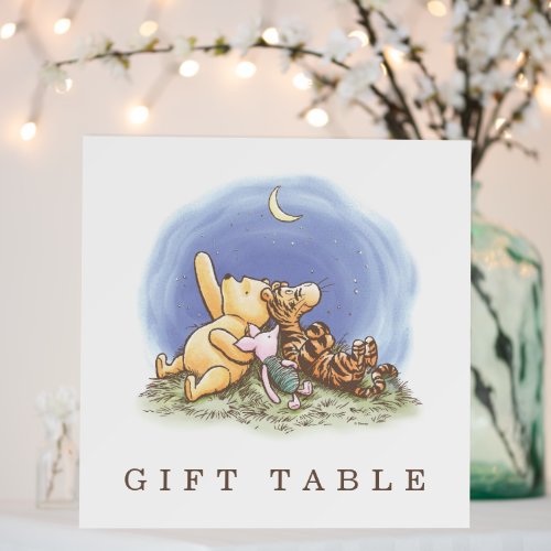 Classic Winnie The Pooh Over the Moon Baby Shower Foam Board