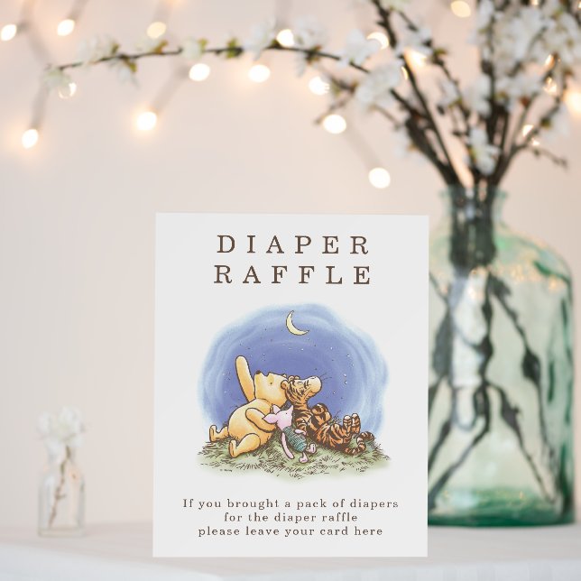 Classic Winnie The Pooh Over the Moon Baby Shower  Foam Board (In Situ (Wedding))