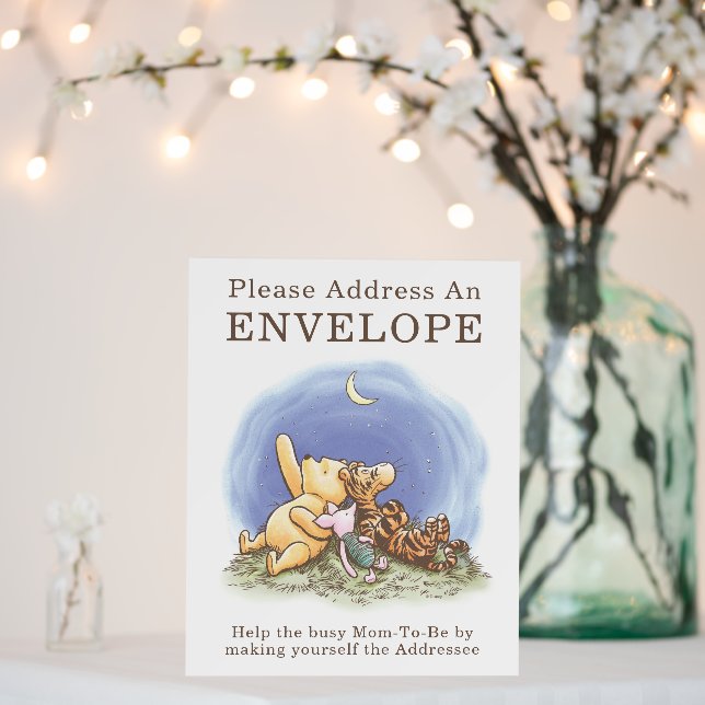 Classic Winnie The Pooh Over the Moon Baby Shower  Foam Board (In Situ (Wedding))