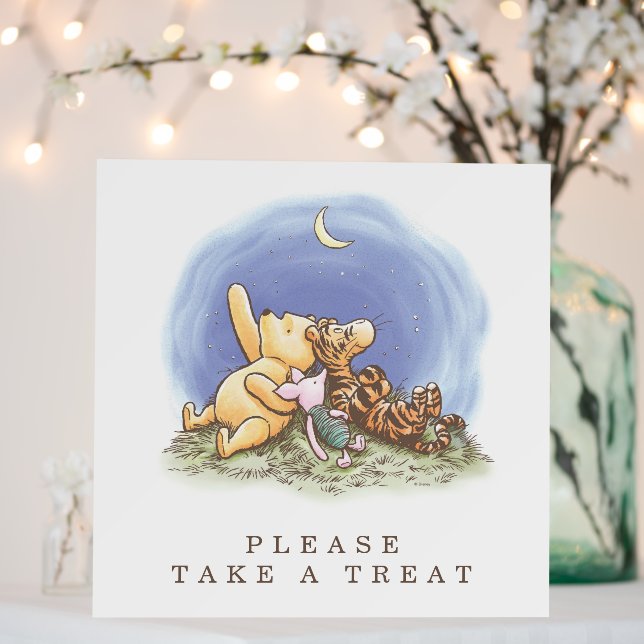 Classic Winnie The Pooh Over the Moon Baby Shower  Foam Board (In Situ (Wedding))