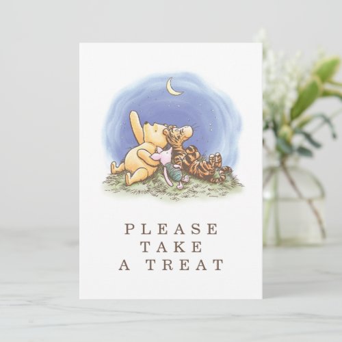 Classic Winnie The Pooh Over the Moon Baby Shower  Invitation