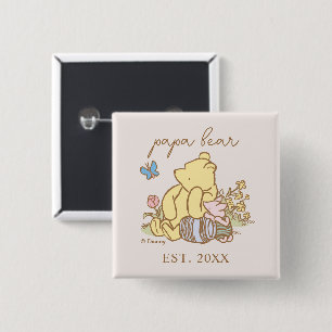Classic Winnie the Pooh   Papa Bear - New Dad Button