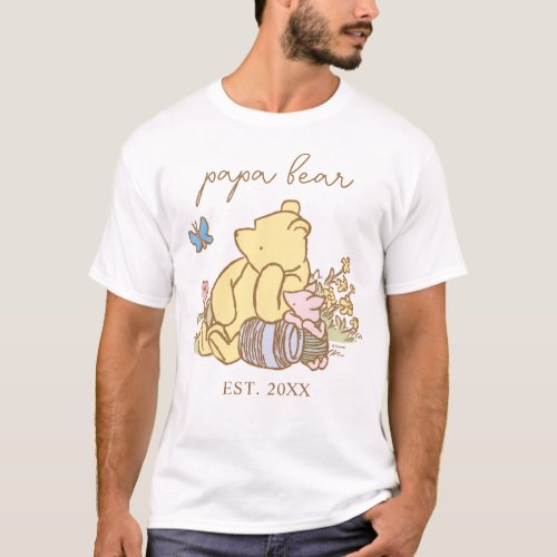 Classic Winnie the Pooh  Papa Bear _ New Dad T_Shirt