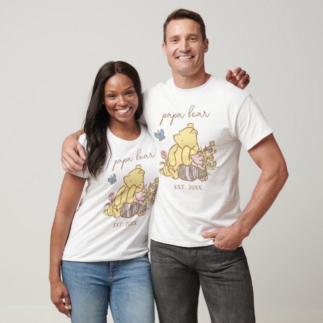 Classic Winnie the Pooh | Papa Bear - New Dad T-Shirt | Zazzle