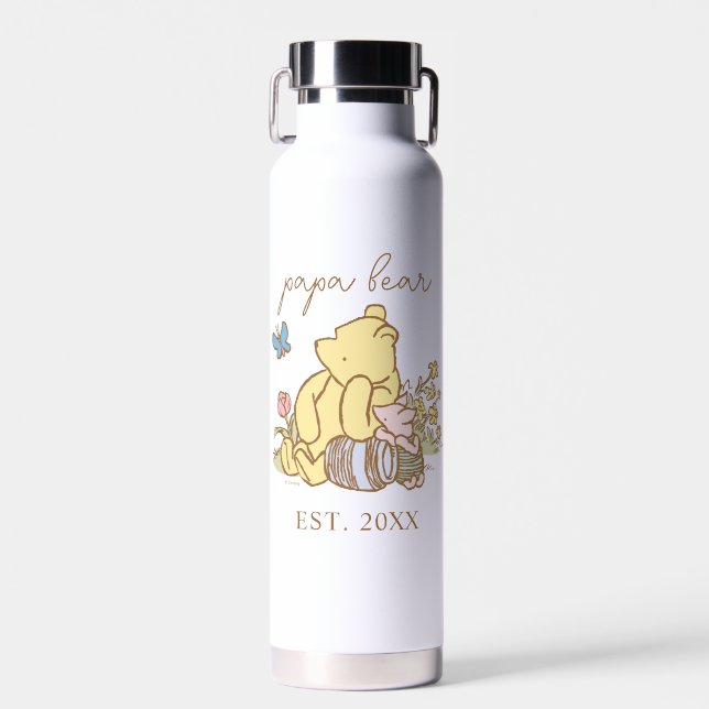 Classic Winnie the Pooh | Papa Bear - New Dad Water Bottle (Front)