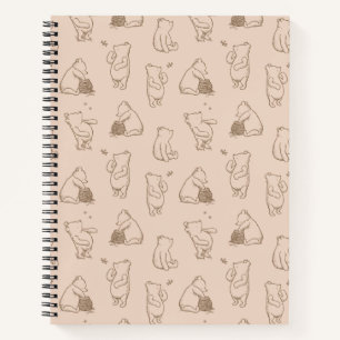 Classic Winnie the Pooh Pattern Notebook