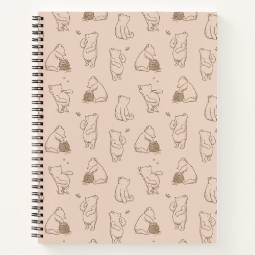 Classic Winnie the Pooh Pattern Notebook