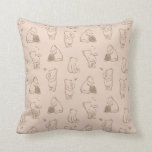 Classic Winnie the Pooh Pattern Throw Pillow<br><div class="desc">This sweet pattern features Classic Pooh on a tan background.</div>