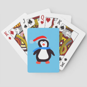 Classic Winter Penguin Poker Cards