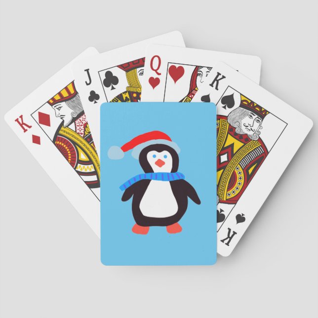 Classic Winter Penguin  Poker Cards (Back)