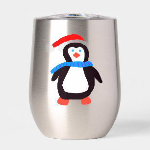 Classic Winter Penguin  Thermal Wine Tumbler