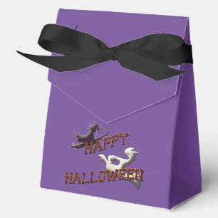 Classic Witch and Ghost Spooky Happy Halloween Favor Boxes