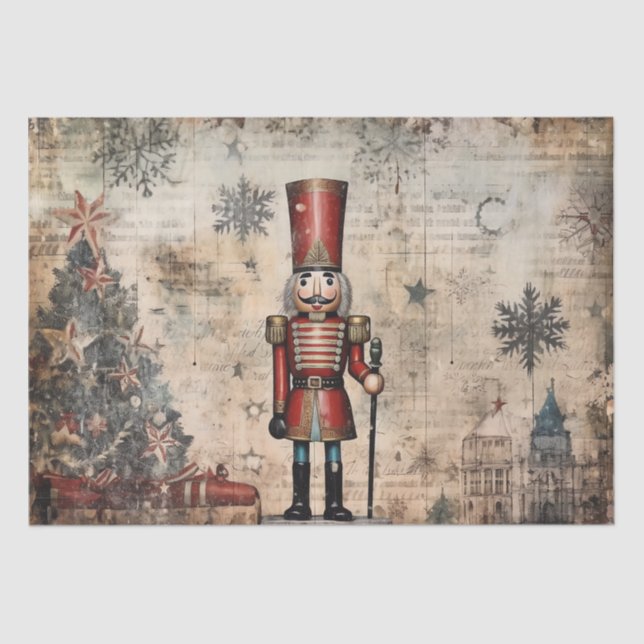 Classic with a Twist: Edgy Nutcracker Tissue Paper (Front)