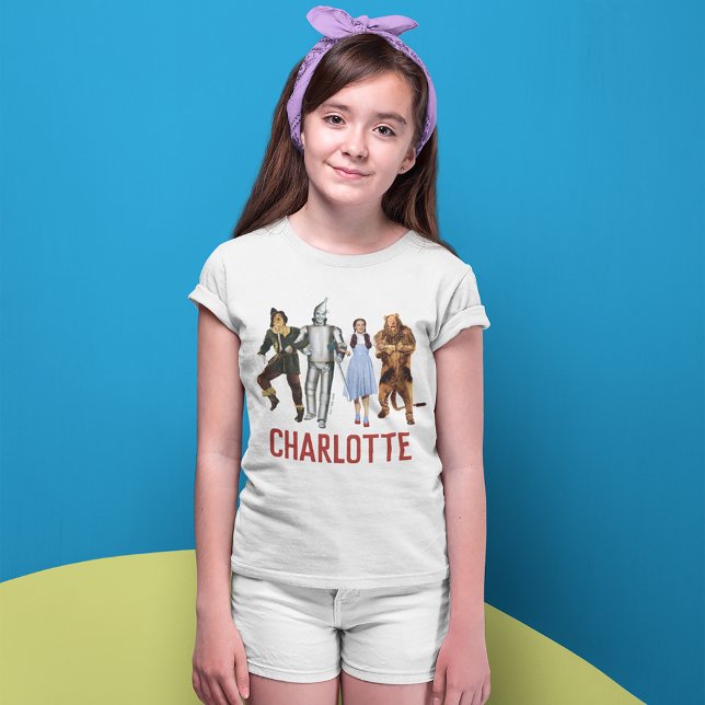 Classic Wizard of Oz Characters  T-Shirt (Girl wearing shirt)