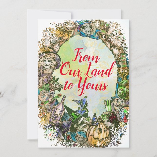 Classic Wizard of Oz Family Christmas  Note Card (Front)