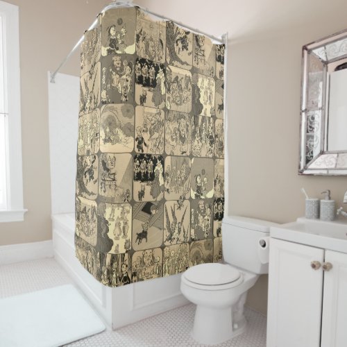 CLASSIC WIZARD OF OZ ILLUSTRATIONS  SHOWER CURTAIN