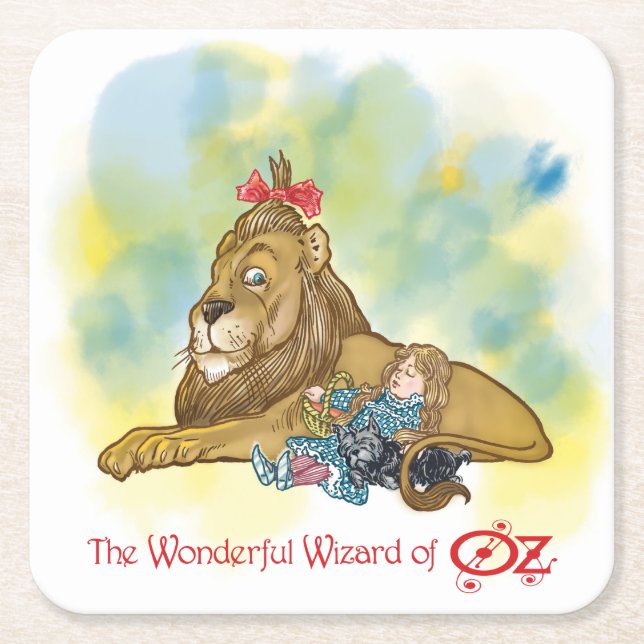 Classic Wizard of Oz No Rings on my table series!  Square Paper Coaster (Front)