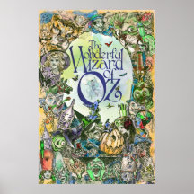 CLASSIC WIZARD OF OZ POSTER- all book characters!