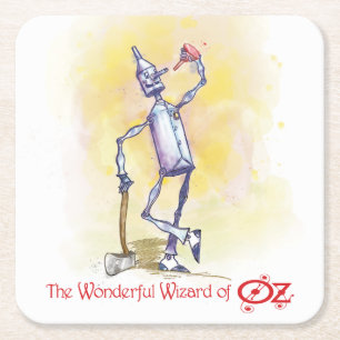 Classic Wizard of Oz Tin Man Square Paper Coaster