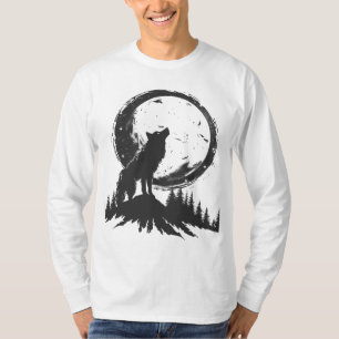 Classic Wolf In The Moonlight T-Shirt