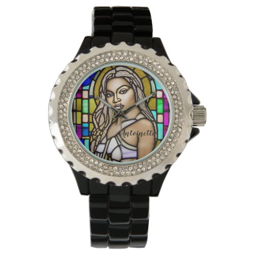 Classic Woman in Stained Glass Window Watch