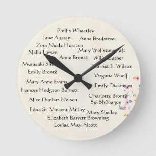 Classic Women Writers Clock