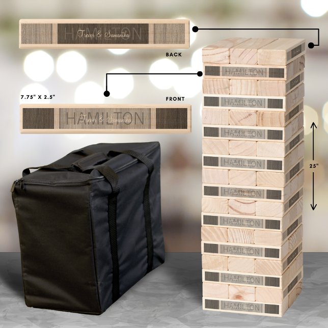 Classic Wood Hue Stripe Teak Cedar Topple Tower (Creator Uploaded)