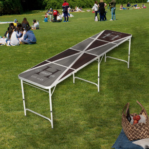 Classic Wood Hue Triangle Cedar and Hickory Beer Pong Table