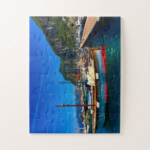 Classic Wooden Boat in Italy Marina Jigsaw Puzzle