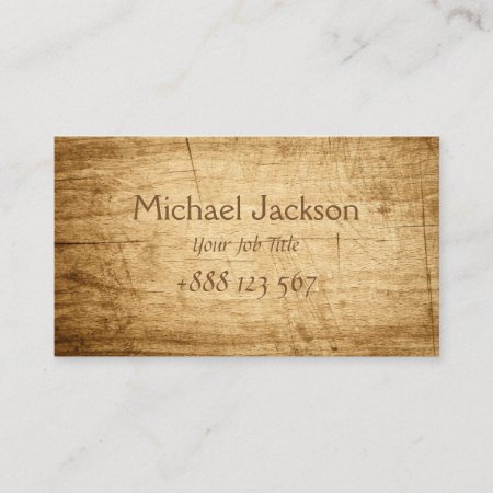 Classic Wooden Pirates Style Business Card