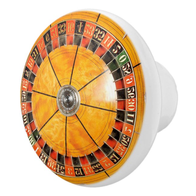 Classic Wooden Roulette Wheel  Ceramic Knob (Right)