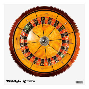 Classic Wooden Roulette Wheel Wall Decal