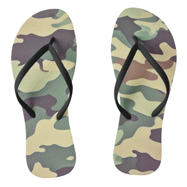 Classic Woodland Camouflage Flip Flops (Footbed)
