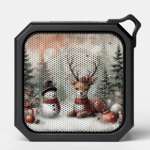 Classic woodland Christmas deer/snowman Bluetooth Speaker