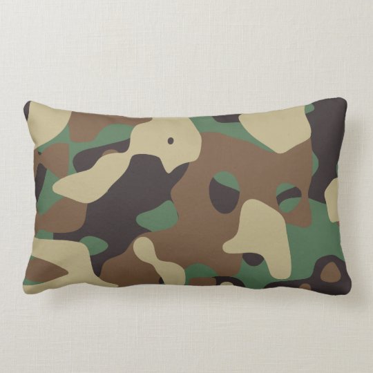 Classic Woodland Pattern Camo Throw Pillow