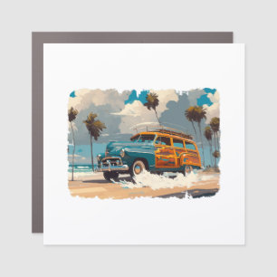 Classic Woody Wagon Car Magnet