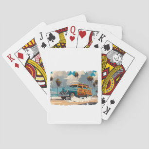 Classic Woody Wagon Poker Cards