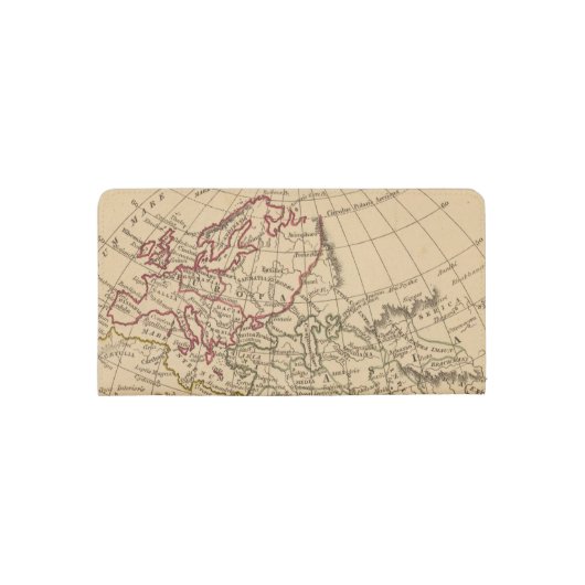 Classic World Map Checkbook Cover (Back)