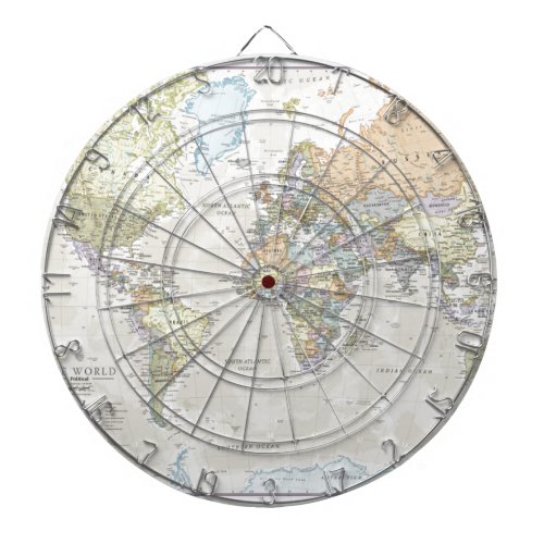 Classic World Map Dartboard