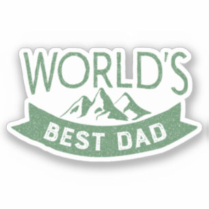 Classic World's Best Dad Vintage Father's Day Sticker